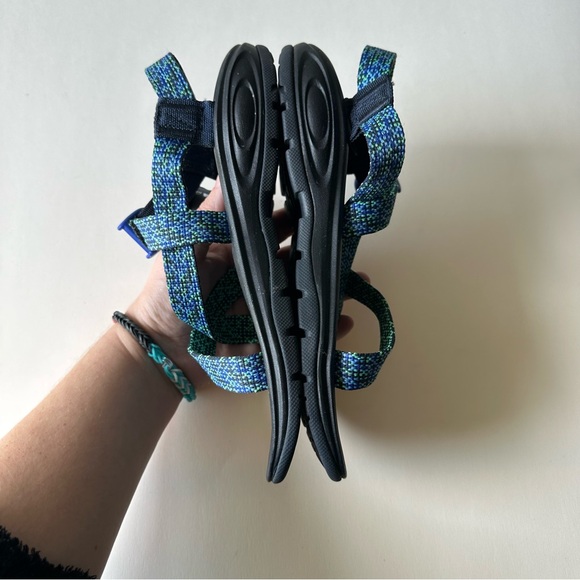 Chaco Blue Green Zvolv Adjustable Hiking Sandals - Picture 9 of 10